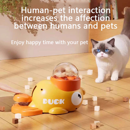 🐾🐾🐾Interactive Duck Feeder🐱🐶 – No More Bored Pets at Home!