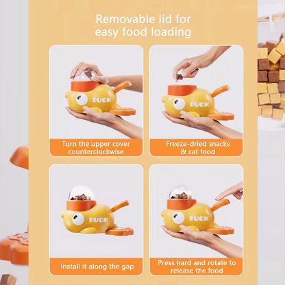 🐾🐾🐾Interactive Duck Feeder🐱🐶 – No More Bored Pets at Home!